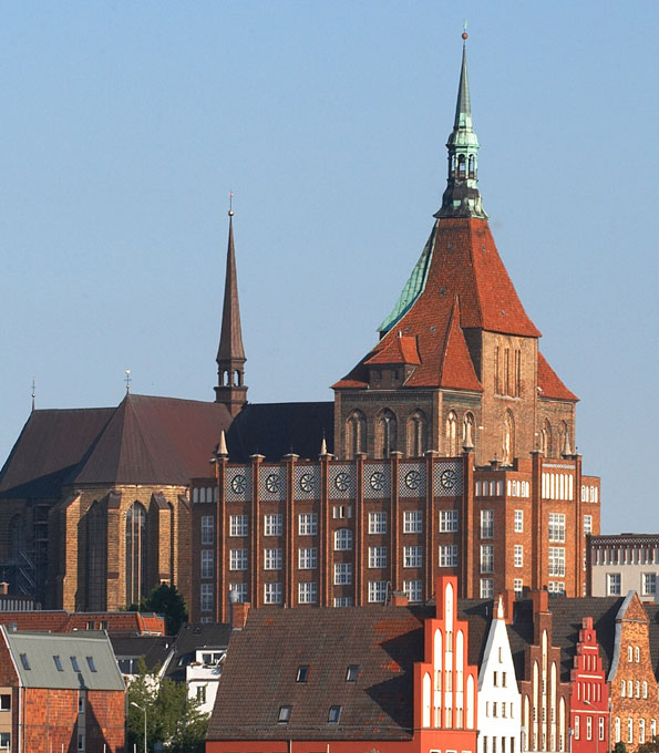 Blick auf die Rostocker Marienkirche