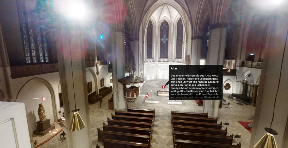 Virtuelle Kirchenführung durch Hamburgs Hauptkirche St. Petri
