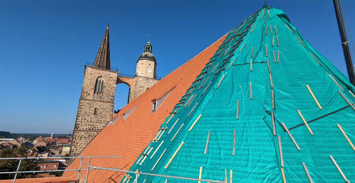 Dachsanierung der Stadtkirche St. Nikolai zu Jüterbog (Brandenburg)