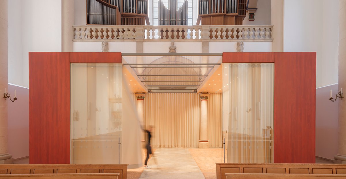 Der „Rote Kubus“ in Coesfeld (Nordrhein-Westfalen)