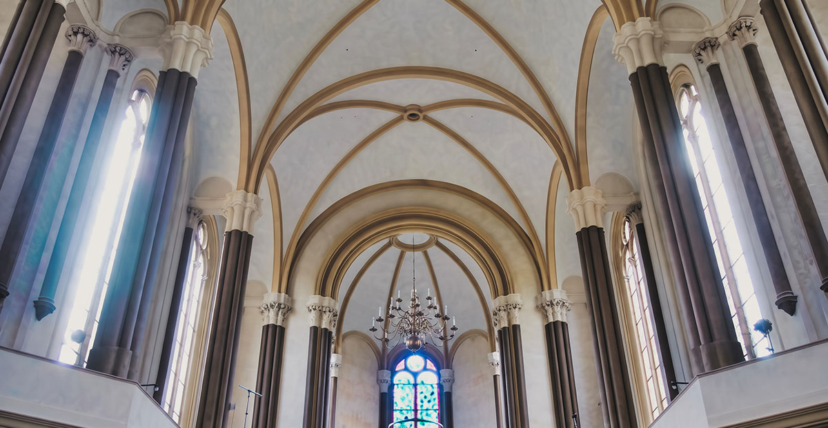 Sanierter Innenraum der Zionskirche in Berlin-Mitte