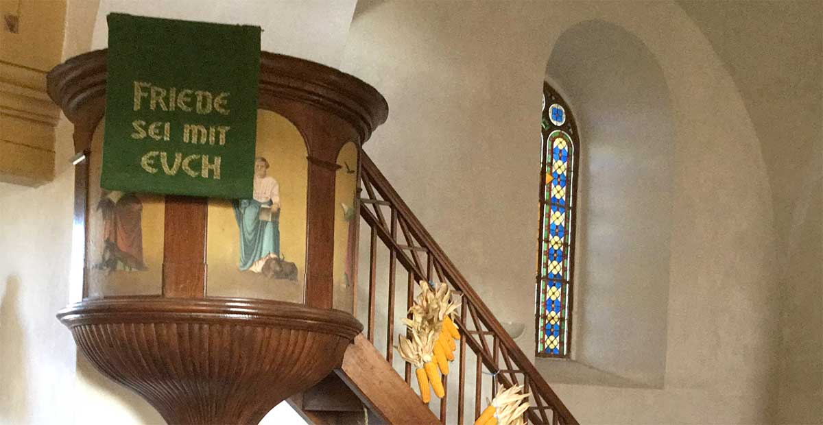 Kanzel in der Pfarrkirche Audenhain (Sachsen)